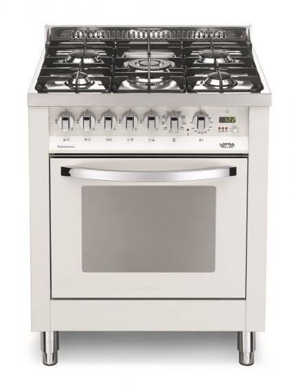 LOFRA kaasuliesi 70 RAINBOW sähköuunilla, valkoinen