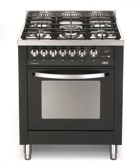 LOFRA kaasuliesi 70 RAINBOW sähköuunilla, musta