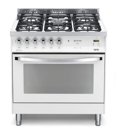 LOFRA kaasuliesi 80 RAINBOW kaasu-uunilla, valkoinen