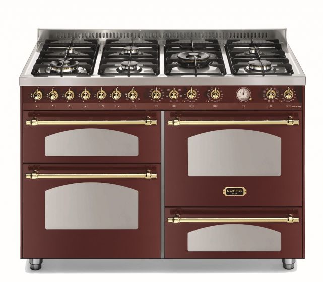 LOFRA kaasuliesi 120 DOLCEVITA Quattroporte burgundy/messinki