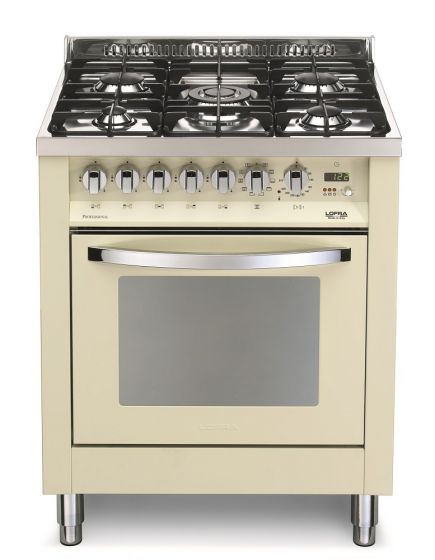 LOFRA kaasuliesi 70 RAINBOW sähköuunilla, kerma