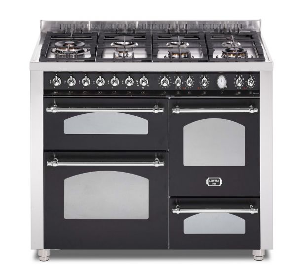 LOFRA kaasuliesi 110 DOLCEVITA 3-uunia musta/kromi