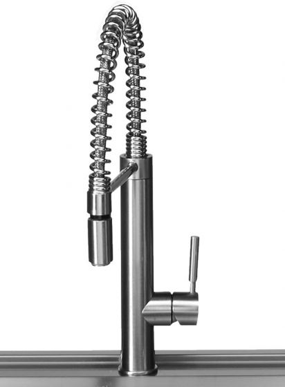 Steel keittiöhana tiskiallakaapistoon