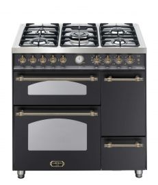 LOFRA kaasuliesi 90 DOLCEVITA 3-uunia musta/pronssi