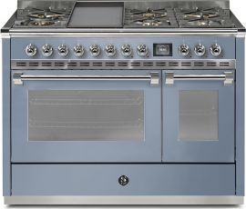 Steel Ascot 120 Combi kaasuliesi kahdella sähköuunilla, sininen