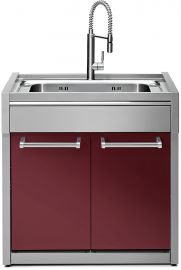 Steel Genesi tiskiallaskaapisto isolla altaalla 90 cm bordeaux
